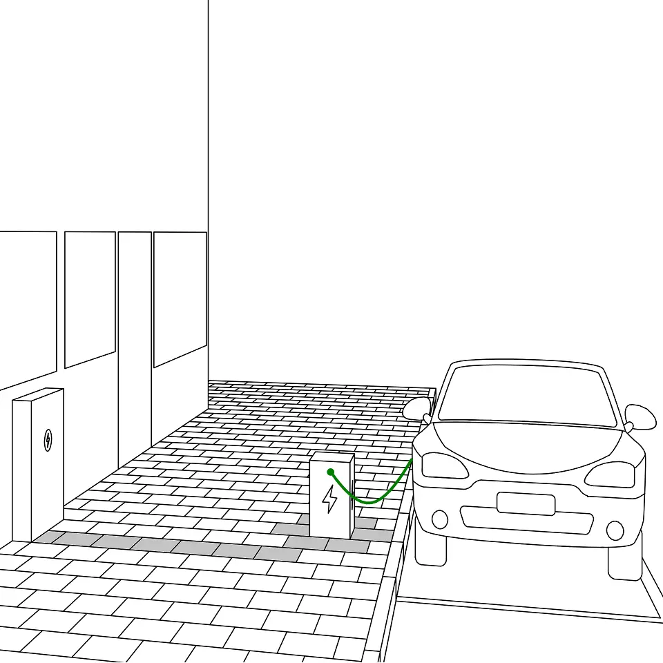 Drawing of EV Charging